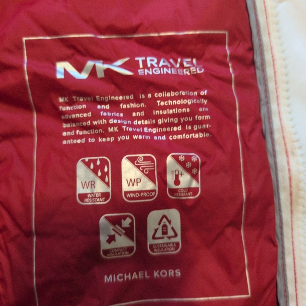Michael Kors Red Quilted Vest - Picture 3 of 5